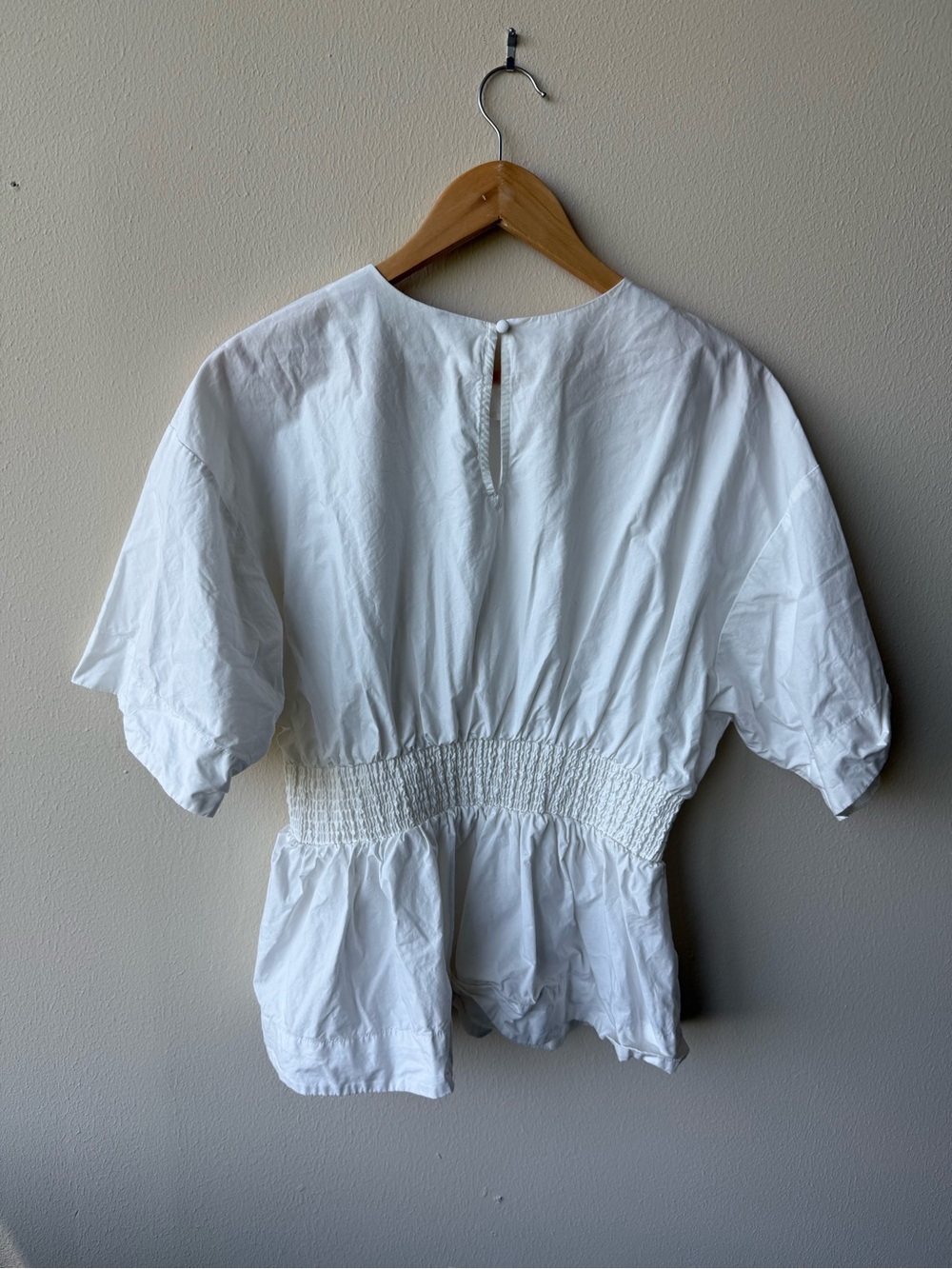 Anthropologie Short Sleeve Waisted 100% Cotton Top - Picture 6 of 8
